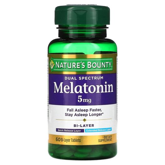 Основное фото товара Dual Spectrum Melatonin 5 mg Основное фото товара Мелатонин 5 мг, Dual Spectrum Melatonin 5 mg, 60 таблеток