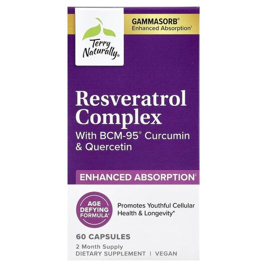 Основное фото товара Resveratrol Complex with BCM-95 Curcumin & Quercetin Основное фото товара Resveratrol Complex with BCM-95 Curcumin & Quercetin, Ресвера