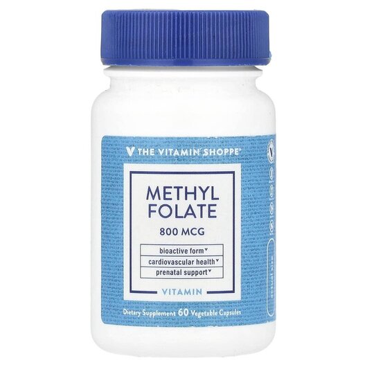 Основное фото товара Methyl Folate 800 mcg Основное фото товара TheVitaminShoppe, Метилфолат, Methyl Folate 800 mcg, 60 капсул