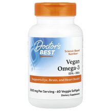 Vegan Omega-3 2000 mg Веганская Омега-3 Doctor's Best Vegan Omega-3 2000 mg Веганская Омега-3 Doctor's Best
