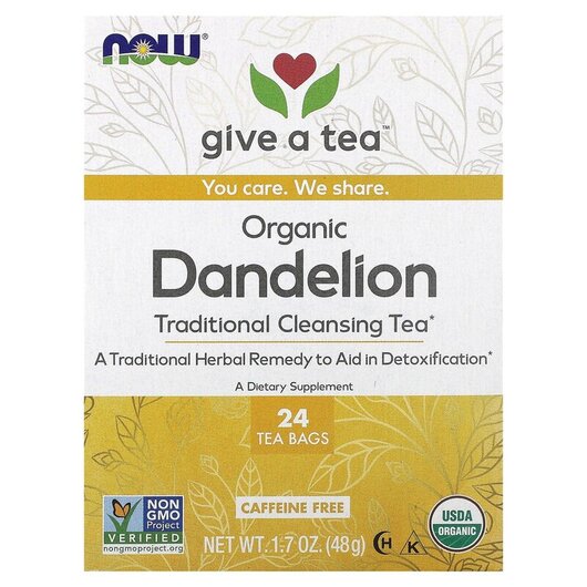 Основное фото товара Real Tea Dandelion Cleansing Herbal Tea Caffeine-Free, Травяные д
