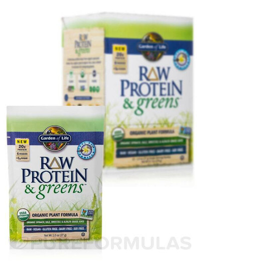 Основное фото товара Raw Protein and Greens Vanilla Tray 10 Packets Основное фото товара Raw Protein and Greens Vanilla Tray 10 Packets, Органический Прот