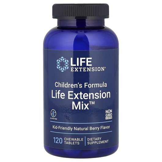 Основне фото товару Children's Formula Life Extension Mix Основне фото товару Children's Formula Life Extension Mix, Вітаміни, 120 таблето