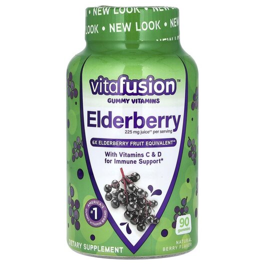 Основне фото товару Elderberry With Vitamins C & D for Immune, Підтримка імунітет