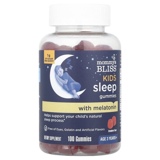 Основное фото товара Kids Sleep Gummies With Melatonin Ages 3 Years+ Strawberry Основное фото товара Kids Sleep Gummies With Melatonin Ages 3 Years+, Мелатонин, 100 т