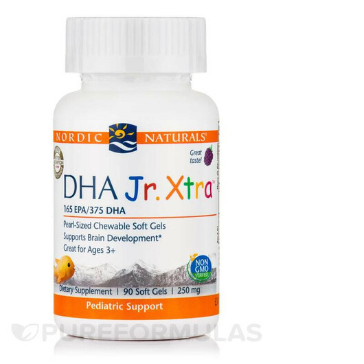 Основное фото товара DHA Jr. Xtra 250 mg Grape Основное фото товара Nordic Naturals, ДГК, DHA Jr. Xtra 250 mg Grape, 90 капсул