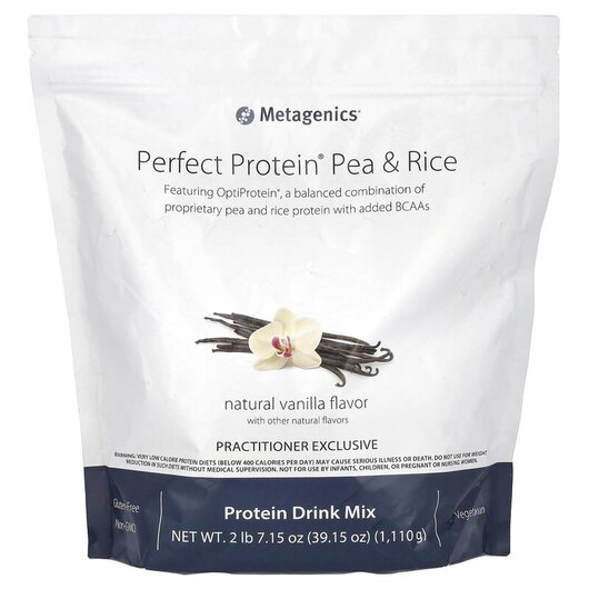 Основное фото товара Perfect Protein Pea & Rice Natural Vanilla Основное фото товара Metagenics, Гороховый Протеин, Perfect Protein Pea & Rice, 11
