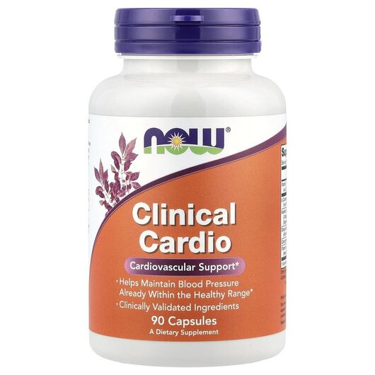Основное фото товара Clinical Cardio Cardiovascular Support Основное фото товара NOW Foods, Кардио комплекс, Clinical Cardio, 90 капсул