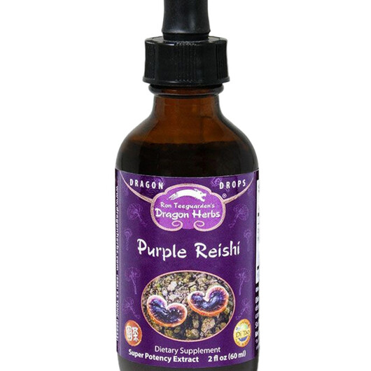 Основное фото товара Organic Purple Reishi Drops Основное фото товара Dragon Herbs, Грибы Рейши, Organic Purple Reishi Drops, 60 мл