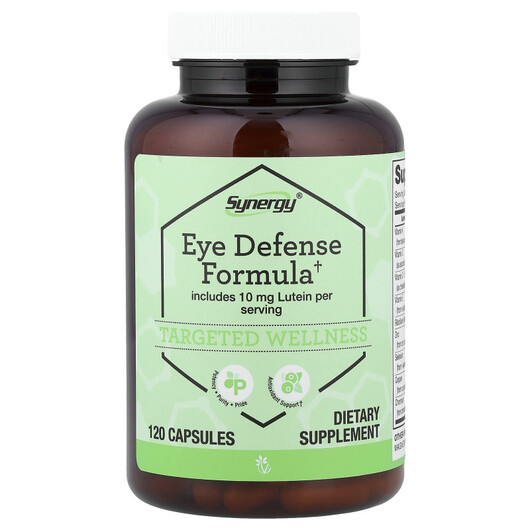 Основне фото товару Synergy Eye Defense Formula, Підтримка здоров'я зору, 120 ка