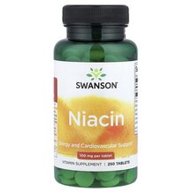 Niacin 100 mg Витамин B3 Ніацин Swanson 250 таблеток