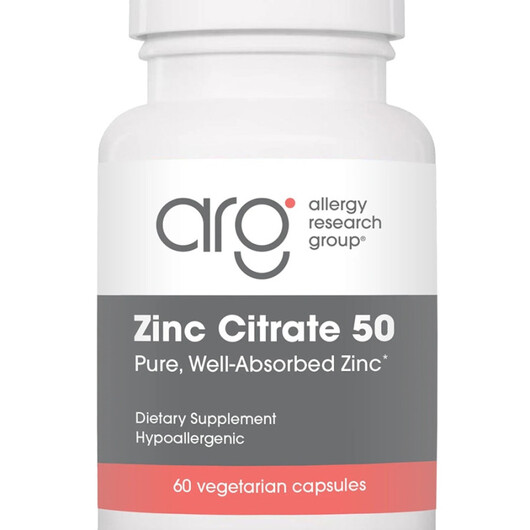 Основное фото товара Zinc Citrate Основное фото товара Allergy Research Group, Цинк Цитрат, Zinc Citrate, 60 капсул