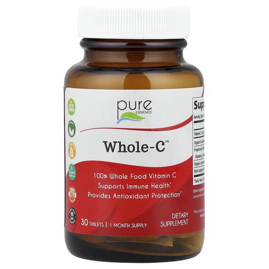 Основное фото товара Whole C Whole Food Vitamin C Основное фото товара Pure Essence, Витамин C, Whole-C, 30 таблеток