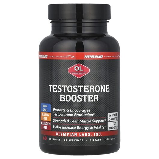 Основне фото товару Performance Sports Nutrition Testosterone Booster Основне фото товару Olympian Labs, Testosterone Booster, Бустер Тестостерону, 60 капс