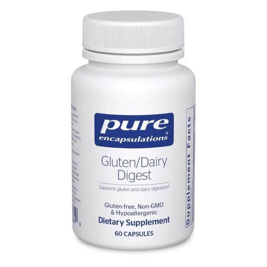 Основное фото товара Gluten/Dairy Digest Основное фото товара Pure Encapsulations, Ферменты, Gluten/Dairy Digest, 60 капсул