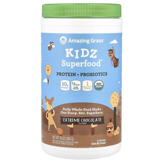 Основне фото товару Kidz Superfood Protein + Probiotics Extreme Chocolate Основне фото товару Kidz Superfood Protein + Probiotics Extreme Chocolate, Протеїн, 2