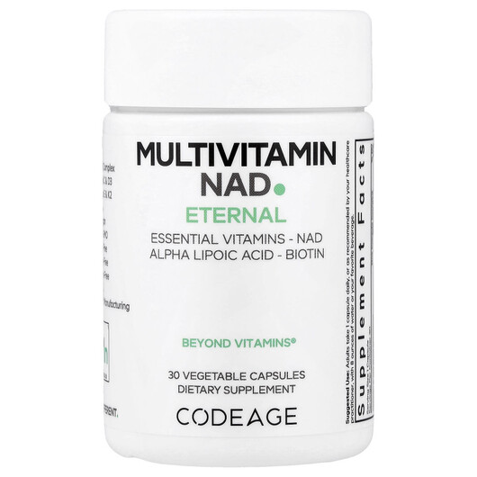 Основне фото товару CodeAge, Multivitamin NAD External, Нікотинамід НАД+, 30 капсул