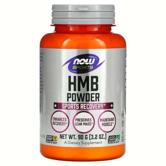 Основне фото товару NOW Foods, Sports HMB Powder, Гідроксиметилбутират, 90 г