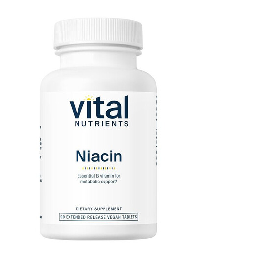Основное фото товара Витамин B3 Ніацин, Niacin 500 mg, 90 Extended Release Tablets