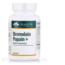 Bromelain Papain+ Бромелайн Genestra 180 таблеток