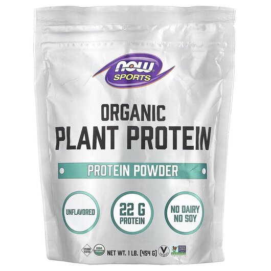 Основное фото товара Протеин, Sports Organic Plant Protein Powder Unflavored, 454 г