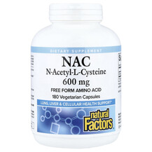 N-ацетилцистеїн NAC 600 mg Natural Factors 180 капсул
