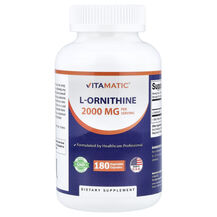L-Орнітин L-Ornithine, 666 mg Vitamatic 180 капсул L-Орнітин L-Ornithine, 666 mg Vitamatic 180 капсул