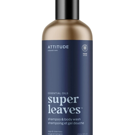 Основне фото товару Super Leaves | Essential Oils: Shampoo & Body Wash Sage & Rosemary Основне фото товару Super Leaves | Essential Oils: Shampoo & Body Wash, Гель для
