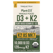 Вітаміни D3 K2 Plant-D3 Whole Food D3 + K2 Triquetra Вітаміни D3 K2 Plant-D3 Whole Food D3 + K2 Triquetra