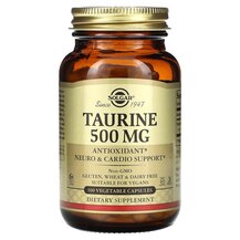 L-Таурин Taurine 500 mg Solgar 100 капсул