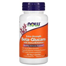 Beta-Glucans Бета-глюканы 250 мг NOW Foods 60 капсул