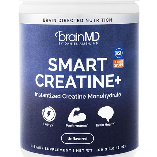 Основне фото товару Smart Creatine+ Powder Unflavored Основне фото товару BrainMD, Smart Creatine+ Powder Unflavored, Креатин, 309 г