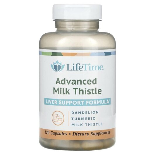 Основное фото товара Advanced Milk Thistle Основное фото товара LifeTime, Расторопша, Advanced Milk Thistle, 120 капсул