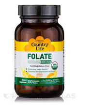 Organic Folate 800 mcg Orange Flavor Метилфолат Country