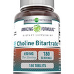 Фото товару Amazing Formulas Choline Bitartrate Фото товару Amazing Formulas Choline Bitartrate, Холін, 180 таблеток