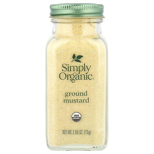 Основне фото товару Ground Mustard Основне фото товару Simply Organic, Ground Mustard, Спеції, 75 г