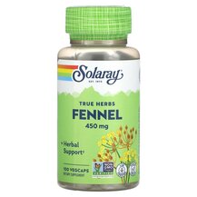 True Herbs Fennel 450 mg Фенхель Solaray 100 капсул True Herbs Fennel 450 mg Фенхель Solaray 100 капсул