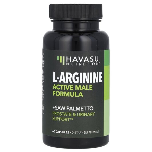 Основне фото товару Havasu Nutrition, L-Arginine Active Male Formula, L-Аргінін, 60 к
