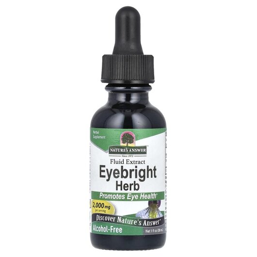 Основное фото товара Eyebright Alcohol-Free 2000 mg Основное фото товара Nature's Answer, Очанка, Eyebright Alcohol-Free 2000 mg, 30