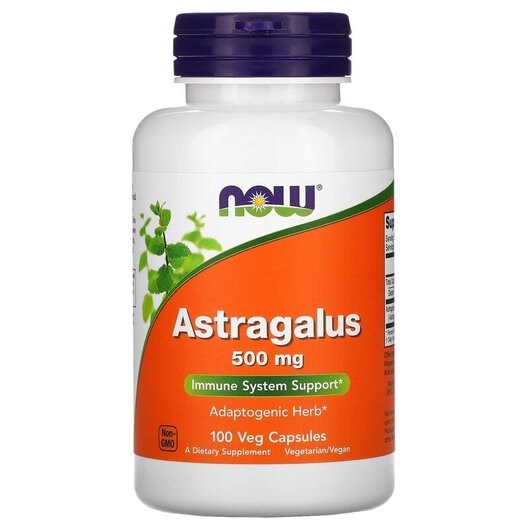 Основное фото товара NOW Foods, Астрагал 500 мг, Astragalus 500 mg, 100 капсул