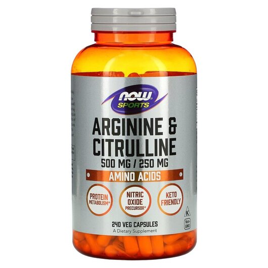 Основное фото товара Sports Arginine & Citrulline Основное фото товара Аргинин и цитруллин, Sports Arginine & Citrulline, 240 капсул