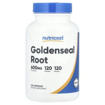 Goldenseal Root 600 mg Желтокорень Nutricost 120 капсул Goldenseal Root 600 mg Желтокорень Nutricost 120 капсул