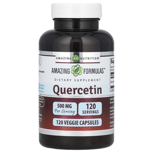 Основное фото товара Quercetin 500 mg Основное фото товара Amazing Nutrition, Кверцетин 500 мг, Quercetin 500 mg, 120 капсул