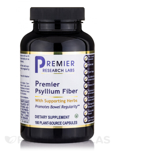 Основное фото товара Premier Research Labs, Псиллиум, Premier Psyllium Fiber, 180 капс
