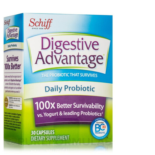 Основне фото товару Schiff, Digestive Advantage Daily Probiotic, Пробіотики, 30 капсу