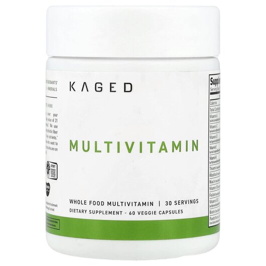 Основне фото товару MultiVitamin Основне фото товару Kaged, MultiVitamin, Мультивітаміни, 60 капсул