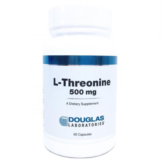 Основне фото товару Douglas Laboratories, L-Threonine 500 mg, L-Треонін, 60 капсул