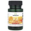 Фото товару Natural Vitamin K2 100 mcg Фото товару Swanson, Vitamin K2, Вітамін K2 MK-7, 30 капсул