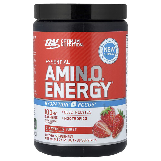 Основное фото товара Аминокислоты, Essential Amin.O. Energy Strawberry Burst, 270 г