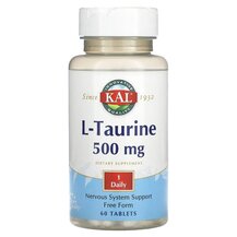 L-Taurine 500 mg L-Таурин KAL 60 таблеток